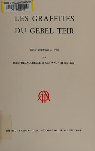 Tapa de Les graffites du Gebel Teir