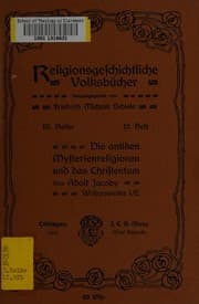 Tapa de Die antiken Mysterienreligionen und das Christentum