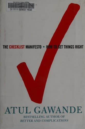 Tapa de The checklist manifesto