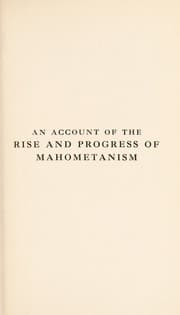 Tapa de An account of the rise and progress of Mahometanism
