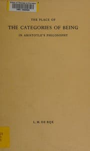 Tapa de The place of the categories of being in Aristotle's philosophy