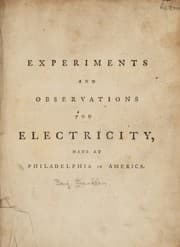 Tapa de Experiments and observations on electricity, made in Philadelphia ... To which are added, letters and papers on philosophical subjects