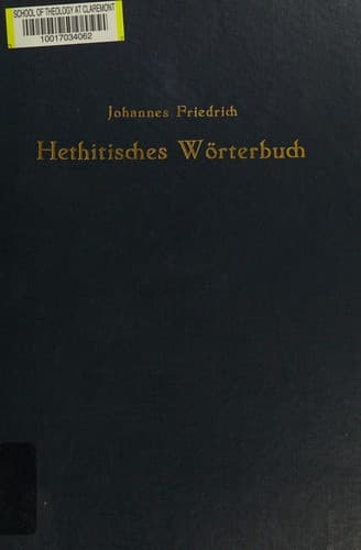 Tapa de Hethitisches Wörterbuch