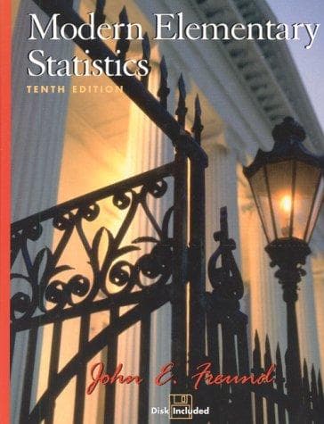 Tapa de Modern elementary statistics.