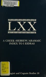 Tapa de A Greek-Hebrew/Aramaic index to I Esdras