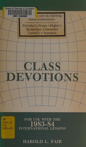 Tapa de Class Devotions