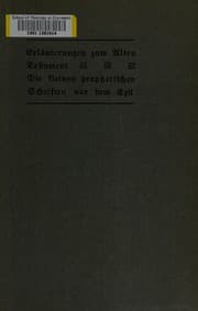 Tapa de Die kleinen prophetischen Schriften vor dem Exil