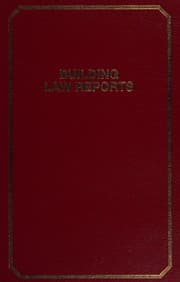 Tapa de Building law reports