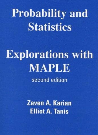 Tapa de Probability and statistics, explorations with Maple