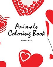 Tapa de Valentine's Day Animals Coloring Book for Children