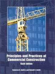 Tapa de Principles and practices of commercial construction