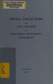 Tapa de Special collections in the libraries at Southern Methodist University