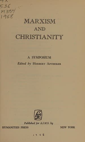 Tapa de Marxism and Christianity