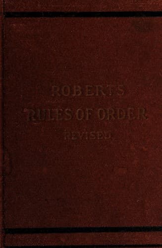 Tapa de Robert's Rules of order revised for deliberative assemblies