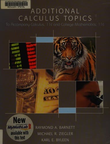 Tapa de Additional calculus topics