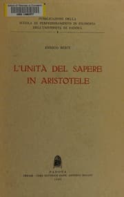Tapa de L'unità del sapere in Aristotele