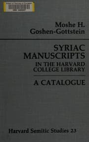 Tapa de Syriac manuscripts in the Harvard College library