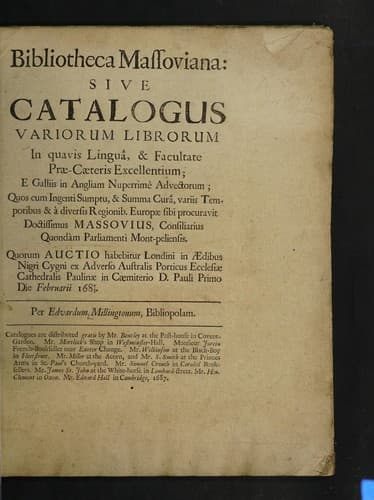 Tapa de Bibliotheca Massoviana