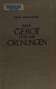 Tapa de Das Gebot und die Ordnungen