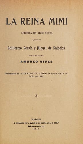 Tapa de La reina Mimi
