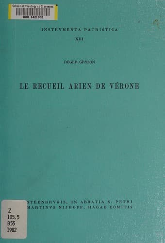 Tapa de Le recueil arien de Vérone