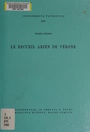 Tapa de Le recueil arien de Vérone