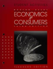Tapa de Economics for consumers