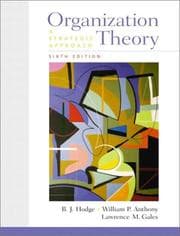 Tapa de Organization Theory