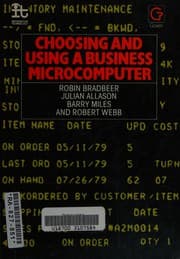 Tapa de Choosing and using a business microcomputer