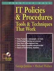 Tapa de IT policies & procedures : tools & techniques that work