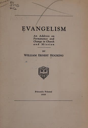 Tapa de Evangelism