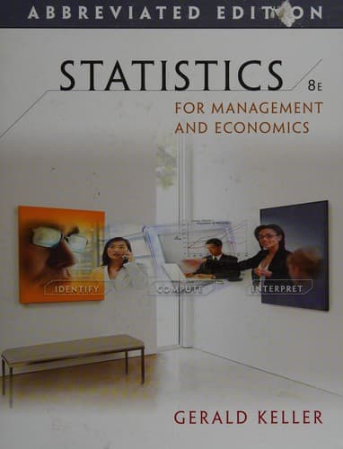 Tapa de Statistics for management and economics
