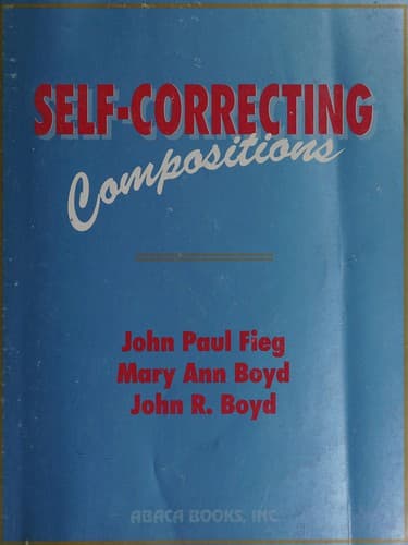 Tapa de Self-correcting compositions