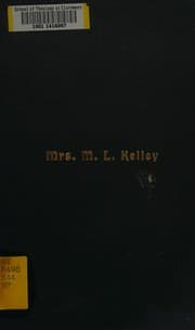 Tapa de Life of Mrs. M.L. Kelly ... 1889