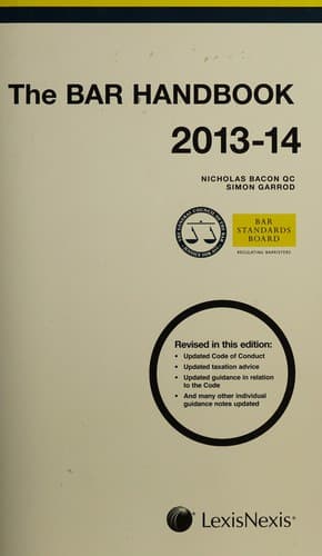 Tapa de The bar handbook 2013-2014