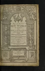 Tapa de Queen Anna's new world of words, or, Dictionarie of the Italian and English tongues