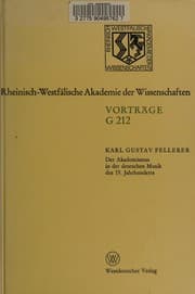 Tapa de Der Akademismus in der deutschen Musik des 19. Jahrhunderts