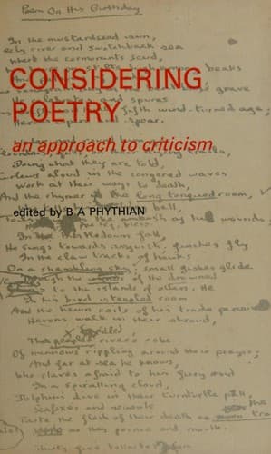 Tapa de Considering Poetry (New School)