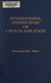 Tapa de International Perspectives on Church and State (Studies in Jewish Civilization)