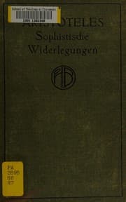 Tapa de Sophistische Widerlegungen