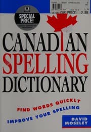 Tapa de Canadian spelling dictionary