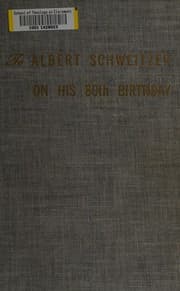 Tapa de To Dr. Albert Schweitzer