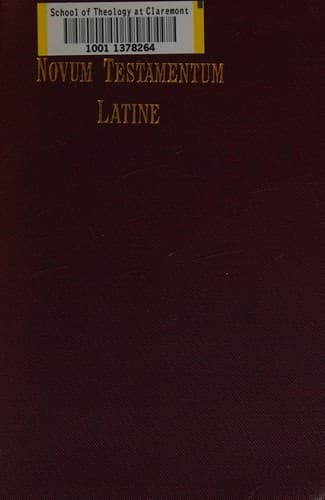 Tapa de Novum Testamentum latine