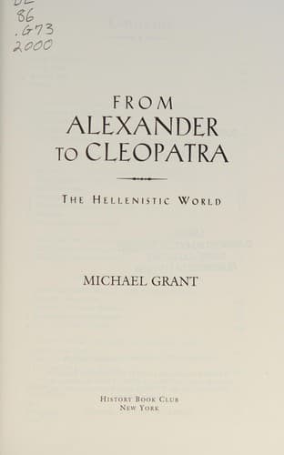 Tapa de From Alexander to Cleopatra