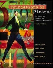 Tapa de Foundations of finance