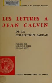 Tapa de Les Lettres à Jean Calvin de la collection Sarrau