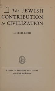 Tapa de The Jewish contribution to civilization