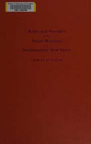 Tapa de Rules and precepts of the Jesuit missions of northwestern New Spain