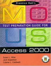 Tapa de Prentice Hall MOUS Test Preparation Guide for Access 2000 and CD Package