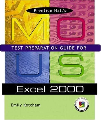 Tapa de Prentice Hall MOUS Test Preparation Guide for Excel 2000